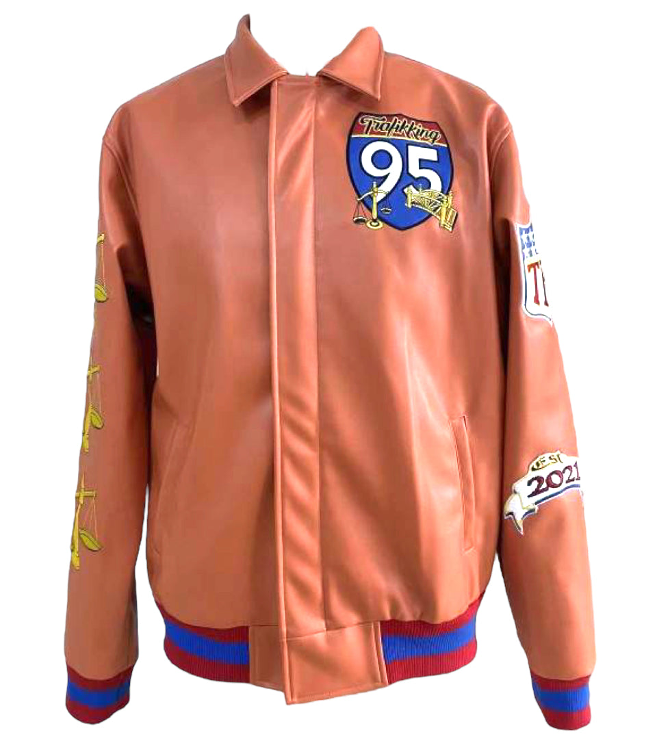 Leather Logo Jacket